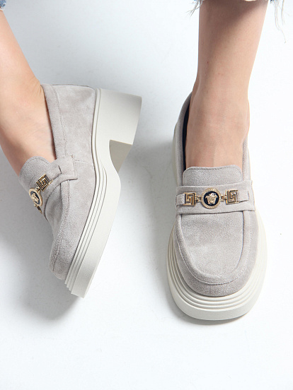 картинка Лоферы туфли ED'ART 173.1453'be. каменный замша от интернет магазина