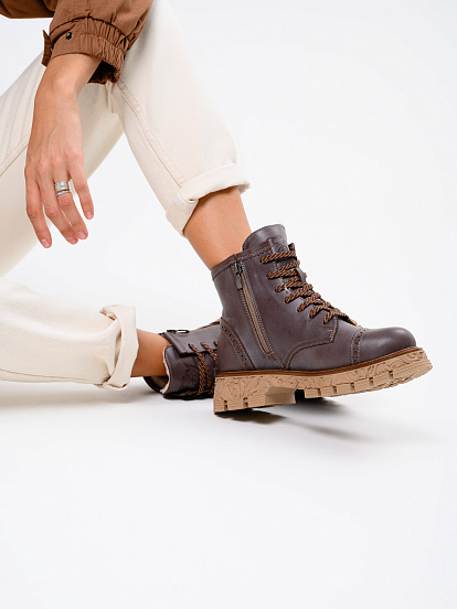 картинка Ботинки ED'ART 319.PODYUM141'br. Вакса коричневая от интернет магазина