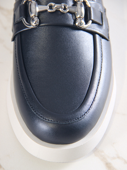 картинка Лоферы туфли ED'ART 172.1841'be. Черный кожа от интернет магазина