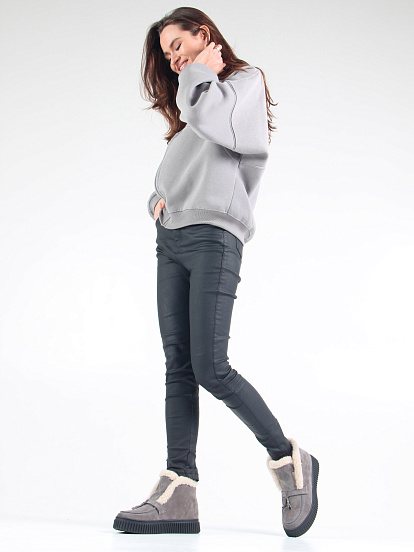 картинка Ботинки ED'ART 307.от11'bl. серый замок  замша от интернет магазина