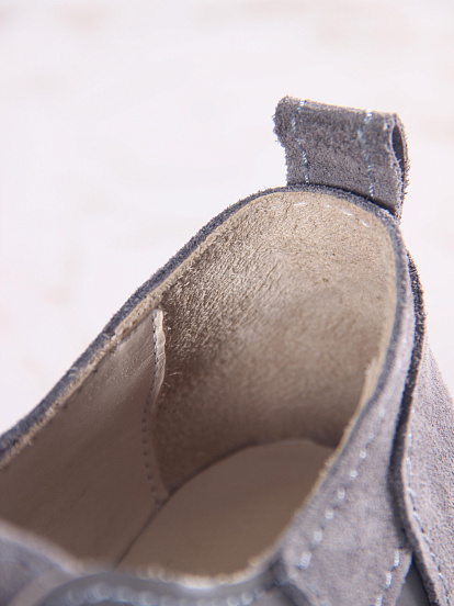 картинка Полуботинки туфли ED'ART 205.патриция'bl. Серый замок замша+серый игуана от интернет магазина