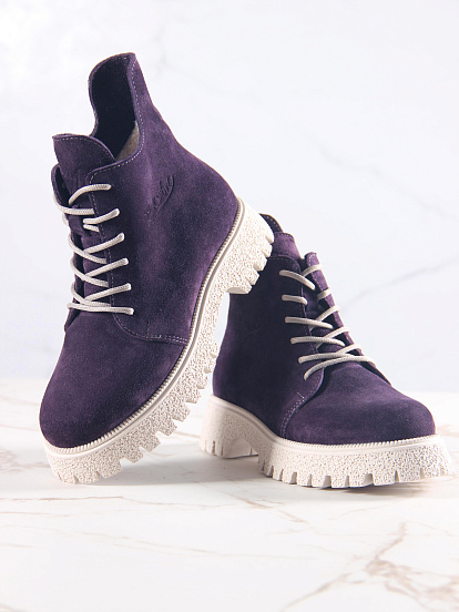 картинка Ботинки ED'ART 228.V.1541'be. сливовая замша от интернет магазина