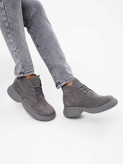 картинка Ботинки  ED'ART 308.927'gr. серый замок замша+серый от интернет магазина