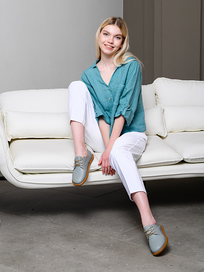 картинка Туфли ED'ART 181.ОКСЕ'br. Лион авокадо+коричневый от интернет магазина