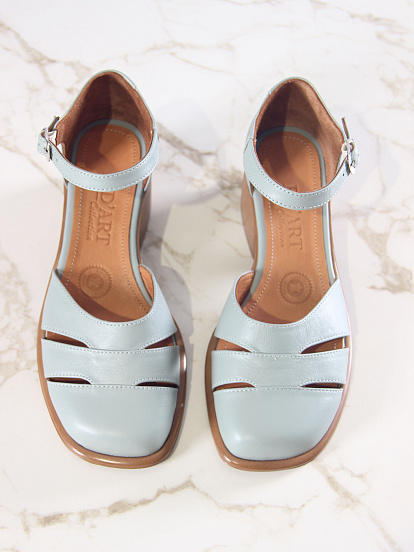 картинка Босоножки ED'ART 5032.23663'be. Авокадо лион +коричневый от интернет магазина