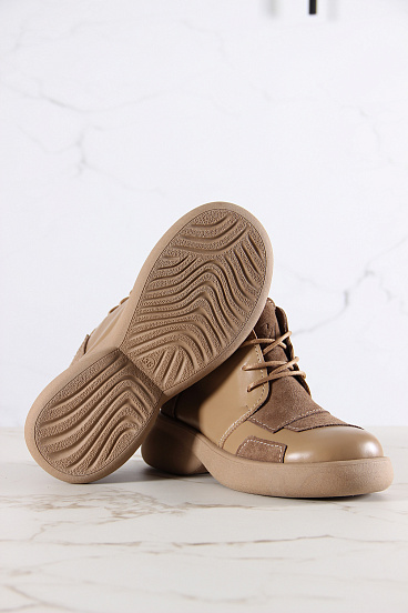 картинка Ботинки  ED'ART 305.927'ka. Круассан+коричневый капучино замша от интернет магазина