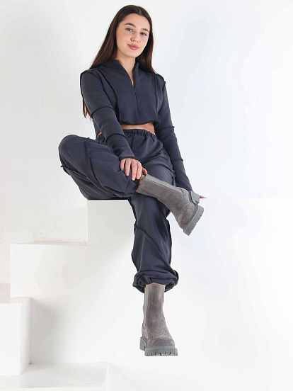 картинка Челси 360.P.taskana'gr. серый замок замша от интернет магазина