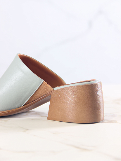 картинка Сабо ED'ART 5300.23663'be. Авокадо лион+коричневый от интернет магазина