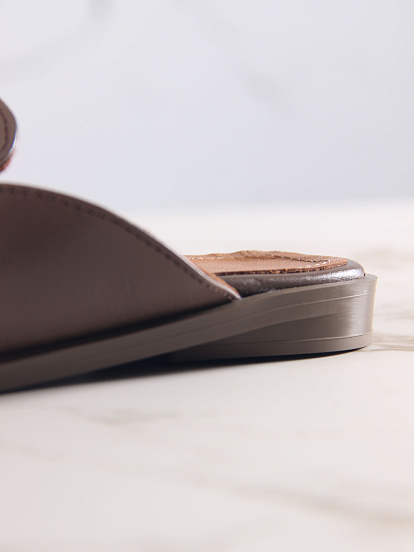 картинка Мюли ED'ART 1072.подиум205'br. Коричневый от интернет магазина