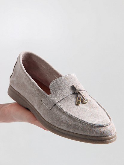 картинка Лоферы лоферы ED'ART 170.2614'be. Каменный замша от интернет магазина