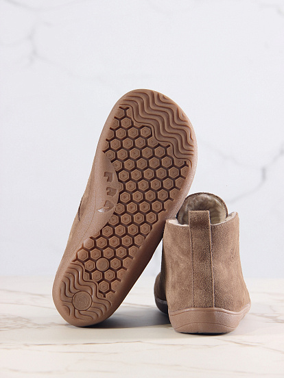 картинка Босоногие ботинки  ED'ART 208.NATA'br.Серо-коричневая замша от интернет магазина