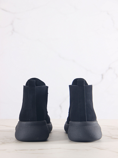 картинка Ботинки  ED'ART 308.927'bl.Черный замша от интернет магазина