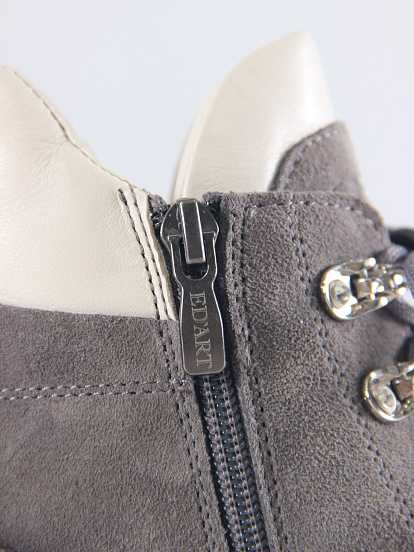 картинка Ботинки ED'ART 261.uno9'gr. Серый замок замша+бежевый от интернет магазина