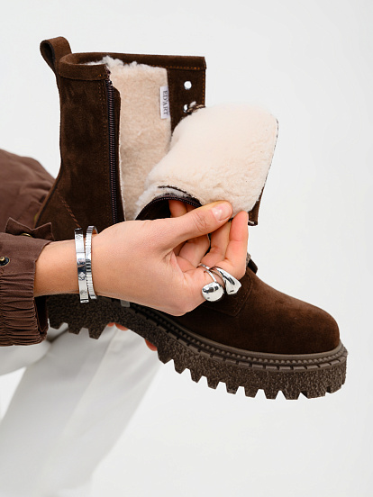 картинка Ботинки ED'ART 327.22511'br.Коричневый замша от интернет магазина
