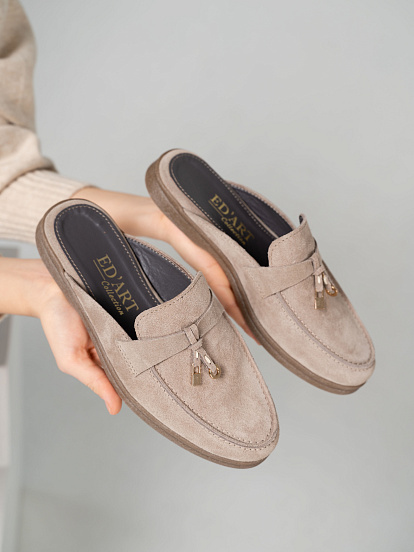 картинка Мюли ED'ART 1070.2614'be. ваниль замша от интернет магазина