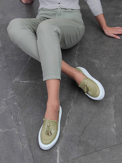 картинка Лоферы ED'ART 167.Lusi23'w. Авокадо-виктория от интернет магазина