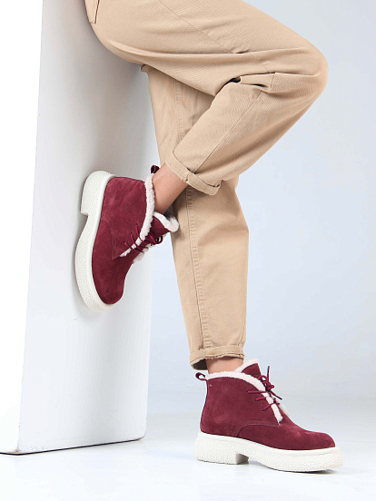 картинка Ботинки ED'ART 308.агата'w. бордo замша з от интернет магазина