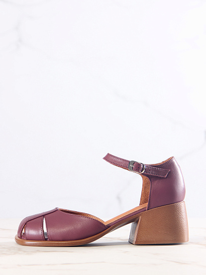 картинка Босоножки ED'ART 5033.23663'br. Гнилая вишня+коричневый от интернет магазина