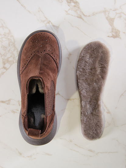 картинка Челси ED'ART 332.927'br. Коричневая замша от интернет магазина