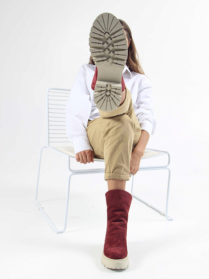 картинка Ботинки ED'ART 233.2094'be. Бордо замша от интернет магазина