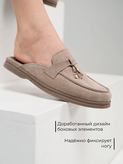 картинка Мюли ED'ART 1070.2614'be. ваниль замша от интернет магазина