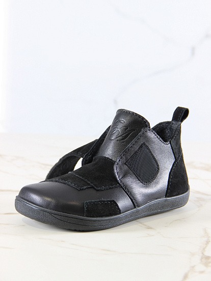 картинка Босоногие ботинки  ED'ART 206.NATA'bl.Черная кожа+черная замша от интернет магазина