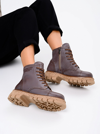 картинка Ботинки ED'ART 319.PODYUM141'br. Вакса коричневая от интернет магазина