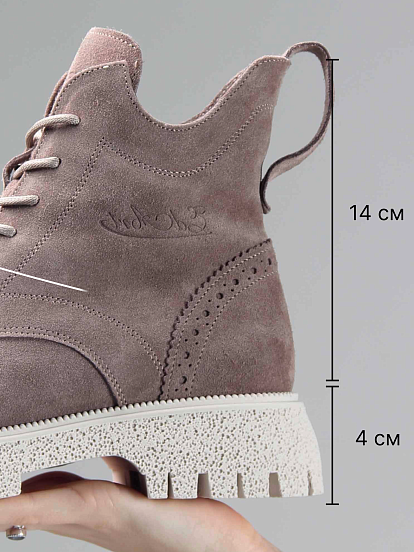 картинка Ботинки ED'ART 338.1541'be. капучино замша от интернет магазина