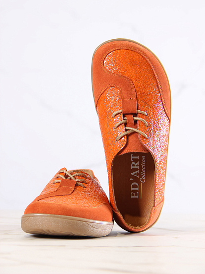 картинка Босоногие туфли ED'ART 188.nata'br.Оранжевый наплак+оранжевая замша от интернет магазина