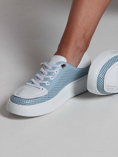 картинка Кеды ED'ART 163.P.LusiR2'w. Голубой белый от интернет магазина