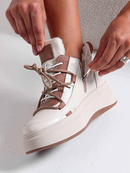 картинка Ботинки ED'ART 229.windy'be. бежевый коричневый от интернет магазина