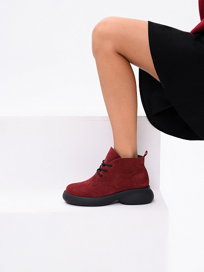 картинка Ботинки  ED'ART 308.927'bl.Бордо замша от интернет магазина