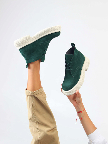 картинка Ботинки ED'ART 308.агата'w. зеленый замша от интернет магазина