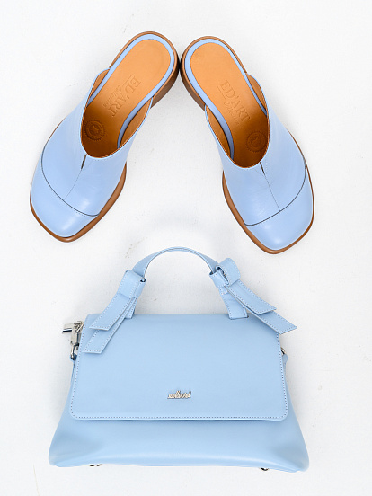 картинка Сабо ED'ART 5132.23663'br. Голубая виктория+коричневый от интернет магазина