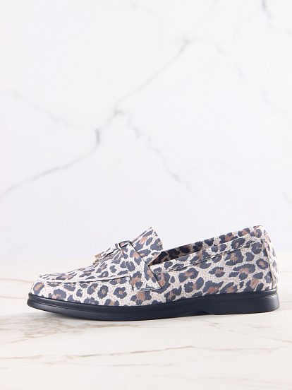 картинка Лоферы туфли ED'ART 170.2614'bl. белый леопард от интернет магазина