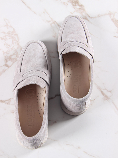 картинка Лоферы ED'ART 177.1607'be. каменный замша от интернет магазина