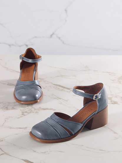 картинка Босоножки ED'ART 5032.23663'be. Серый вакса+коричневый от интернет магазина