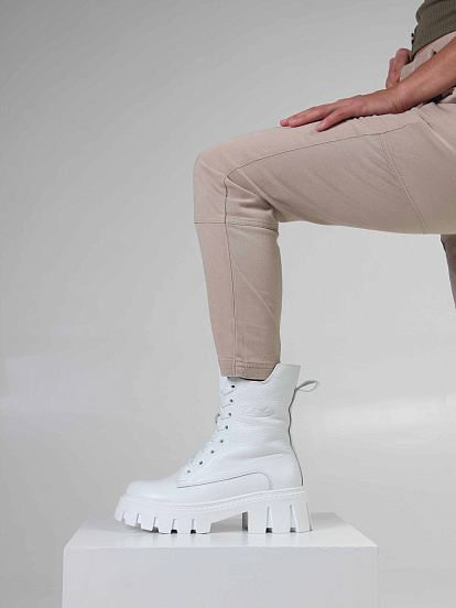 картинка Ботинки ED'ART 346.чанки'w. Белый бартон от интернет магазина