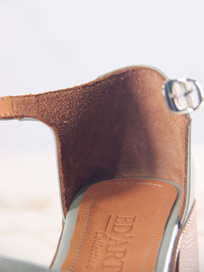 картинка Босоножки ED'ART 5032.23663'be. Авокадо лион +коричневый от интернет магазина