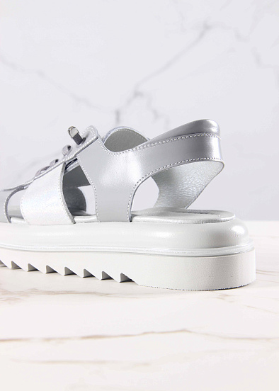 картинка Босоножки ED'ART 2029.2525'gr. Серый белый ибица от интернет магазина