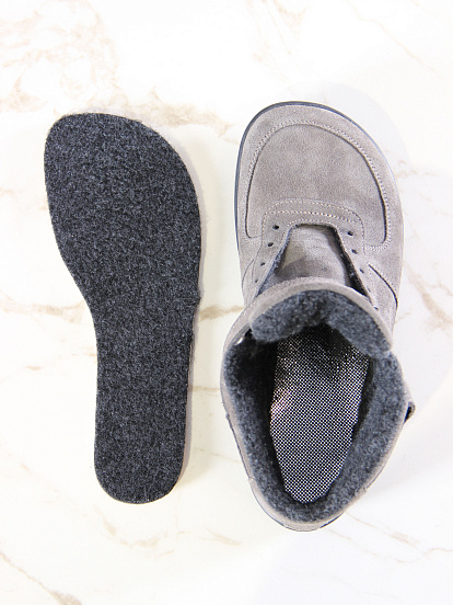 картинка Босоногие ботинки ED'ART 211.NATA'bl.Серый замок замша от интернет магазина