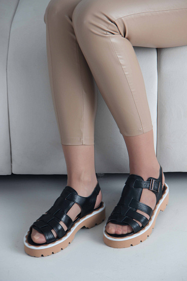 картинка Босоножки ED'ART 2025.5151'be. Черный от интернет магазина