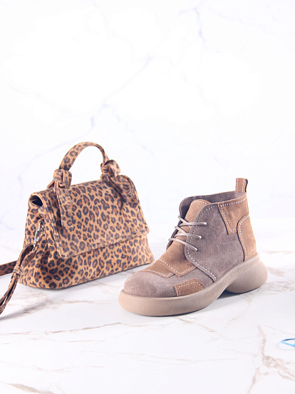 картинка Сумка-клатч ED'ART s06.коричневый леопард от интернет магазина