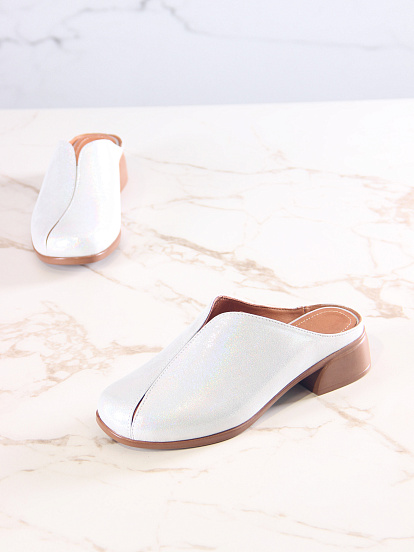 картинка Сабо ED'ART 3200.25294'br.Белый ибица+коричневый от интернет магазина