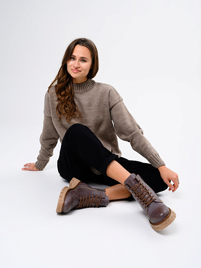 картинка Ботинки ED'ART 319.PODYUM141'br. Вакса коричневая от интернет магазина