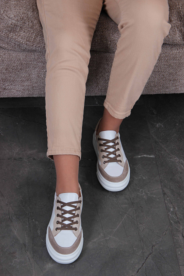 картинка Кеды ED'ART 148.lusi22'w. Белый-бежевый от интернет магазина
