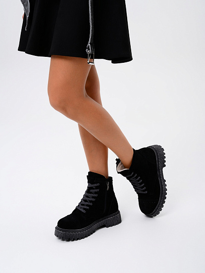 картинка Ботинки ED'ART 319.22511'gr. Черный замша от интернет магазина