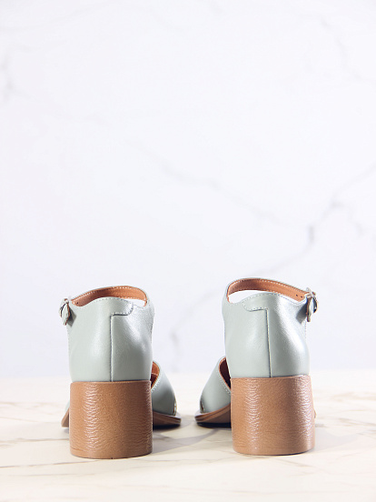 картинка Босоножки ED'ART 5032.23663'be. Авокадо лион +коричневый от интернет магазина