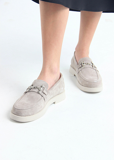 картинка Лоферы туфли ED'ART 172.1841'be. каменная замша от интернет магазина