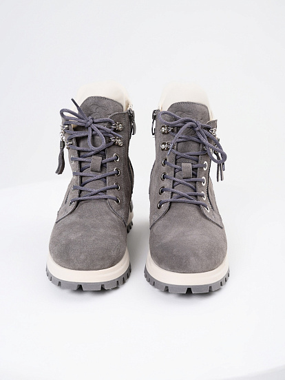 картинка Ботинки ED'ART 261.uno9'gr. Серый замок замша+бежевый от интернет магазина
